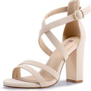 Women's Chunky High Heel Sandals Open Toe Dress Shoes for Women Bridesmaid